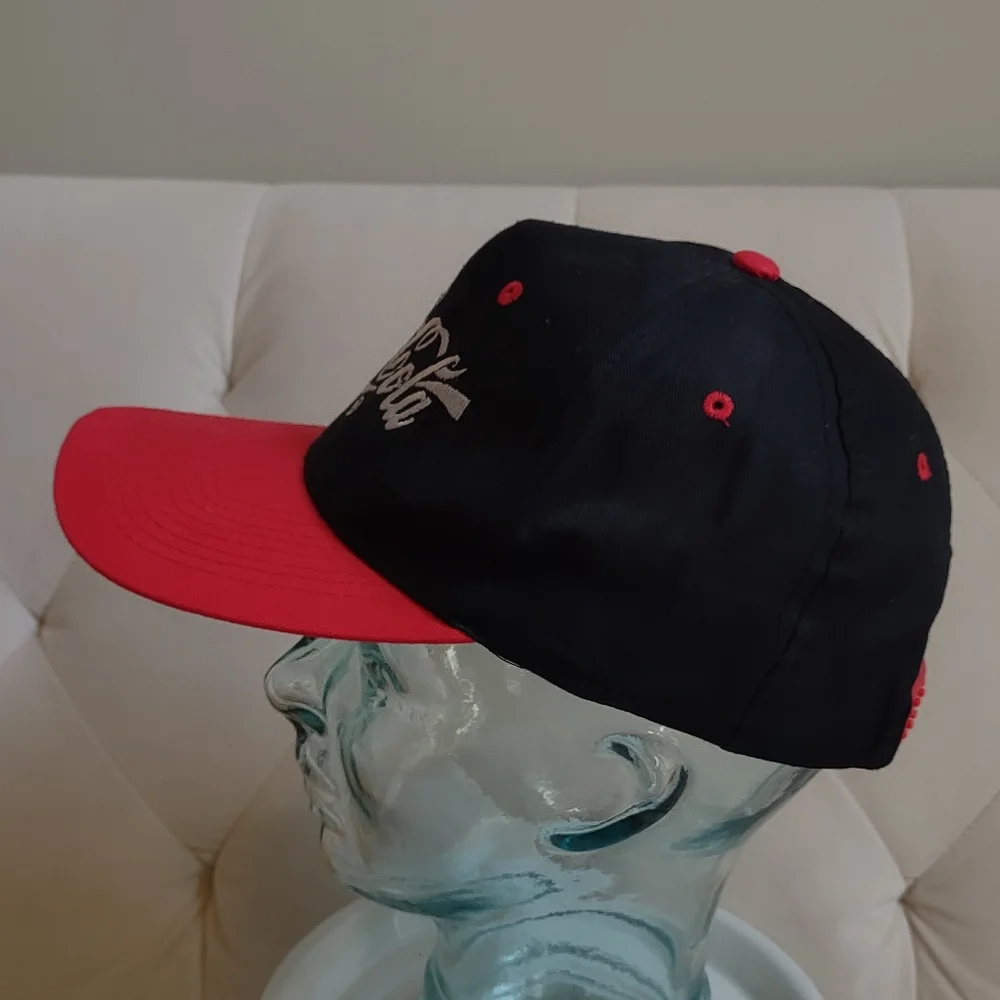 COCA-COLA Hat Black Red OS Adjustable Embroidered